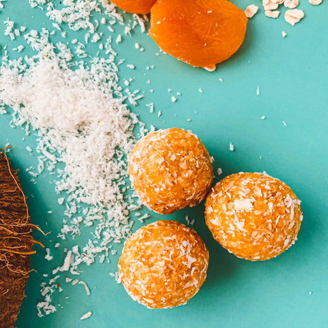 Apricot, Oat and Coconut Bliss Balls