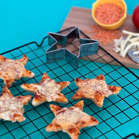 Pizza Stars with Red Lentil Sauce